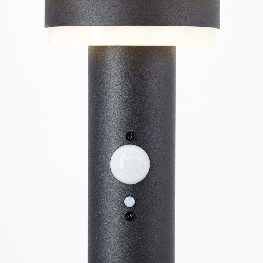 Brilliant - LED Solárna lampa so senzorom GARVINA LED/3W/3,7V 2000 mAh 85 cm IP44 čierna