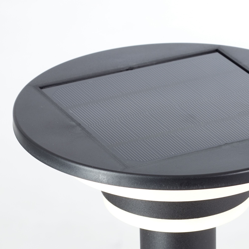 Brilliant - LED Solárna lampa so senzorom GARVINA LED/3W/3,7V 2000 mAh 85 cm IP44 čierna