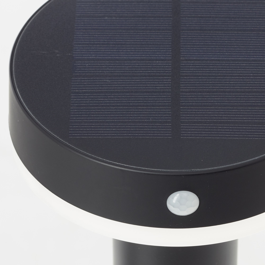 Brilliant - LED Solárna lampa so senzorom MAGUA LED/4W/3,7V 2000 mAh 50,2 cm IP44 čierna