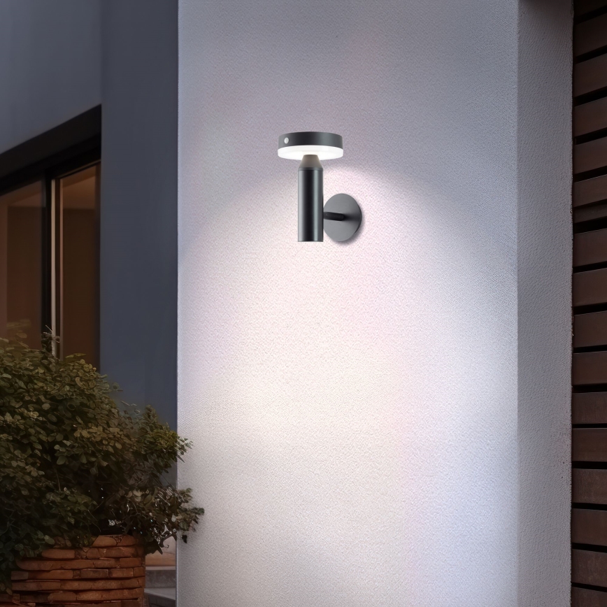 Brilliant - LED Solárne nástenné svietidlo so senzorom MAGUA LED/4W/3,7V 2000 mAh IP44