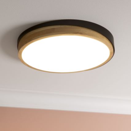 Brilliant - LED Stmievateľné stropné svietidlo BAARLO LED/24W/230V pr. 35 cm čierna/gumovník