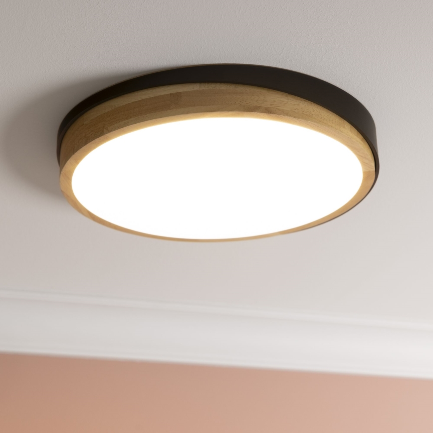 Brilliant - LED Stmievateľné stropné svietidlo BAARLO LED/24W/230V pr. 35 cm čierna/gumovník