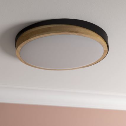 Brilliant - LED Stmievateľné stropné svietidlo BAARLO LED/24W/230V pr. 35 cm čierna/gumovník