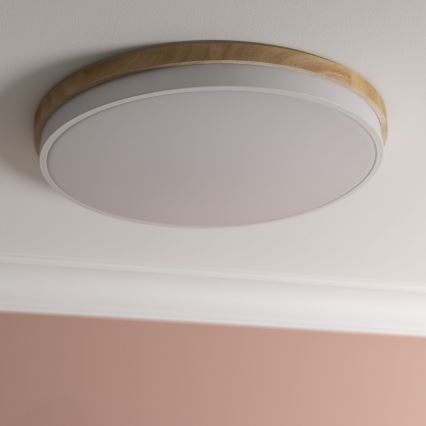 Brilliant - LED Stmievateľné stropné svietidlo BAARLO LED/36W/230V 3000-6500K pr. 50 cm biela/gumovník + diaľkové ovládanie