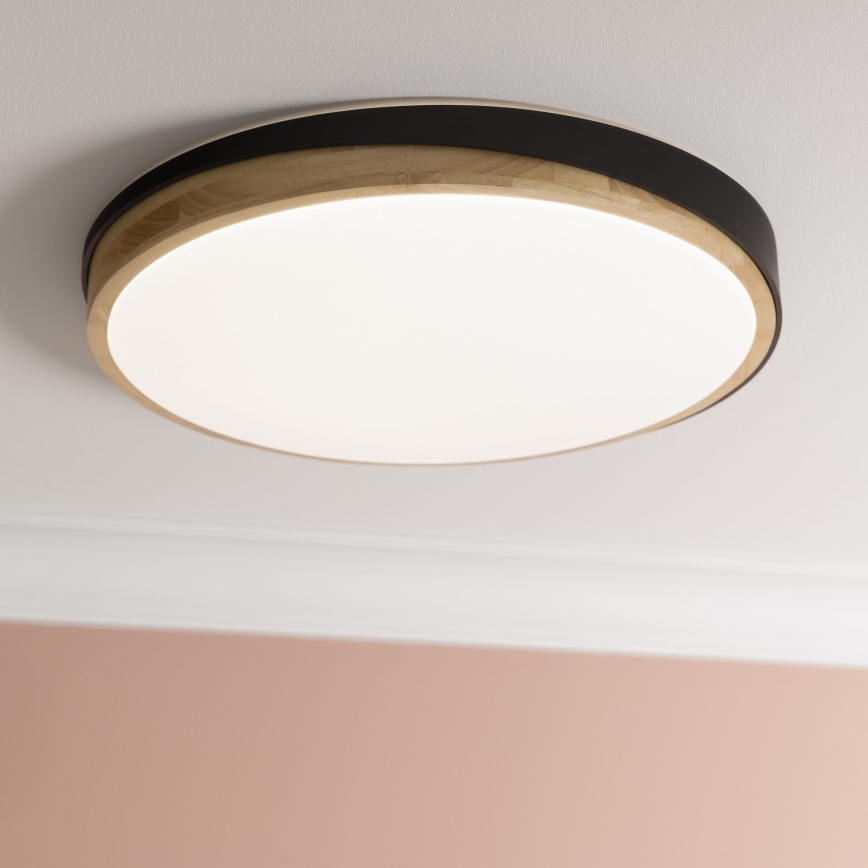 Brilliant - LED Stmievateľné stropné svietidlo BAARLO LED/36W/230V 3000-6500K pr. 50 cm čierna/gumovník + diaľkové ovládanie