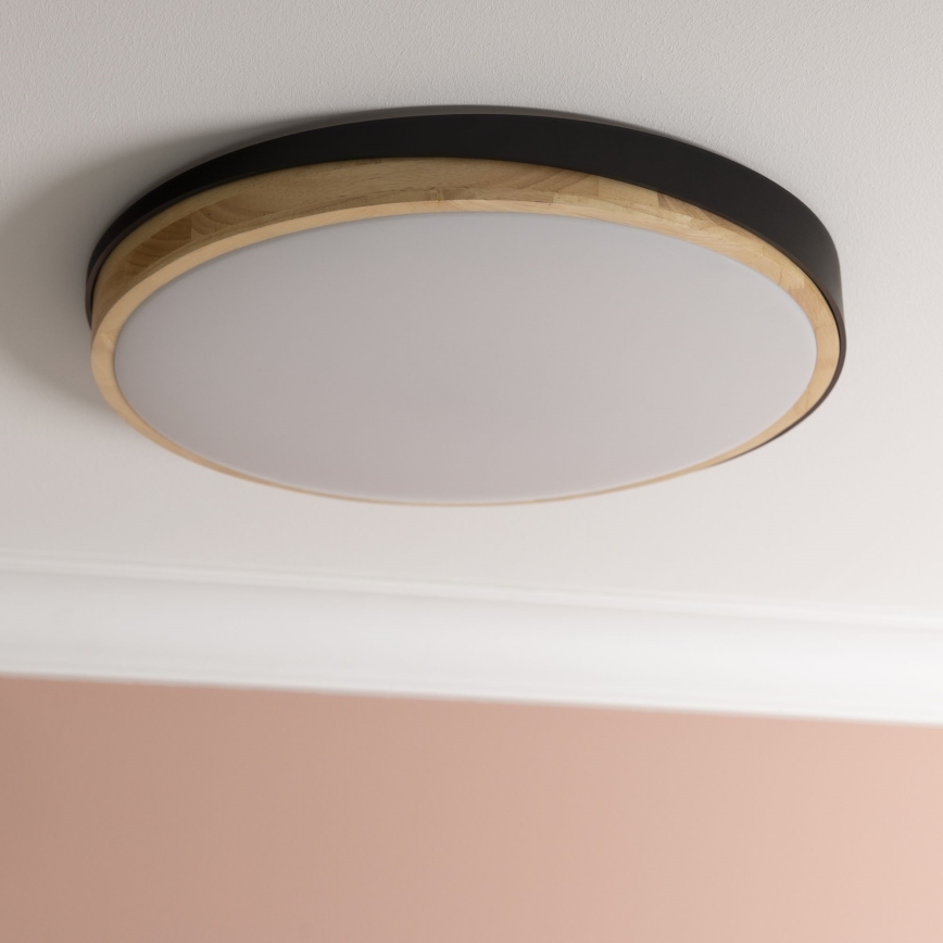 Brilliant - LED Stmievateľné stropné svietidlo BAARLO LED/36W/230V 3000-6500K pr. 50 cm čierna/gumovník + diaľkové ovládanie