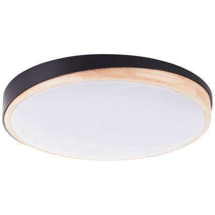 Brilliant - LED Stmievateľné stropné svietidlo BAARLO LED/36W/230V 3000-6500K pr. 50 cm čierna/gumovník + diaľkové ovládanie