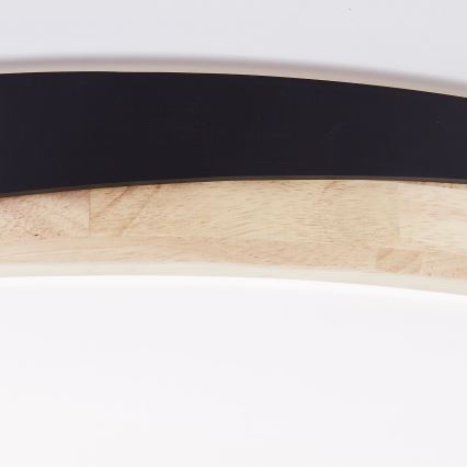 Brilliant - LED Stmievateľné stropné svietidlo BAARLO LED/36W/230V 3000-6500K pr. 50 cm čierna/gumovník + diaľkové ovládanie