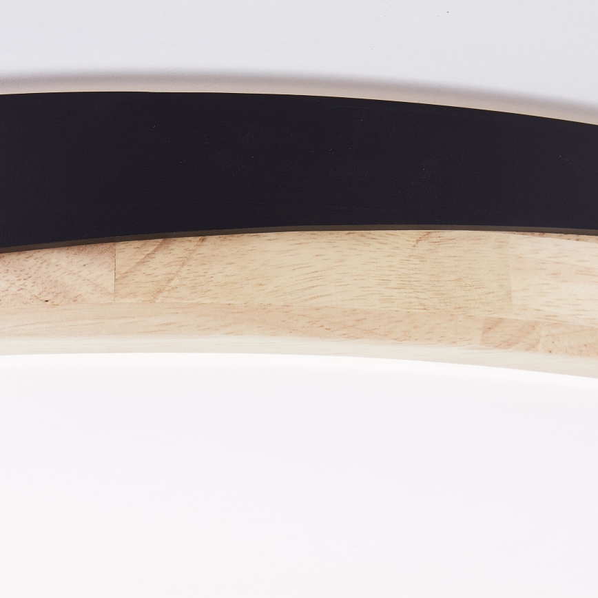 Brilliant - LED Stmievateľné stropné svietidlo BAARLO LED/36W/230V 3000-6500K pr. 50 cm čierna/gumovník + diaľkové ovládanie