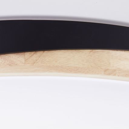 Brilliant - LED Stmievateľné stropné svietidlo BAARLO LED/36W/230V 3000-6500K pr. 50 cm čierna/gumovník + diaľkové ovládanie