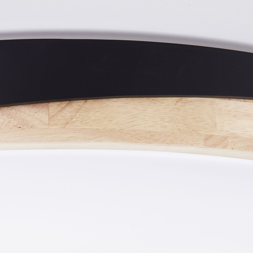 Brilliant - LED Stmievateľné stropné svietidlo BAARLO LED/36W/230V 3000-6500K pr. 50 cm čierna/gumovník + diaľkové ovládanie