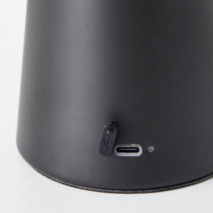 Brilliant - LED Stmievateľná dotyková vonkajšia stolná lampa MUFFIN LED/3W/5V USB 2600 mAh IP44 čierna