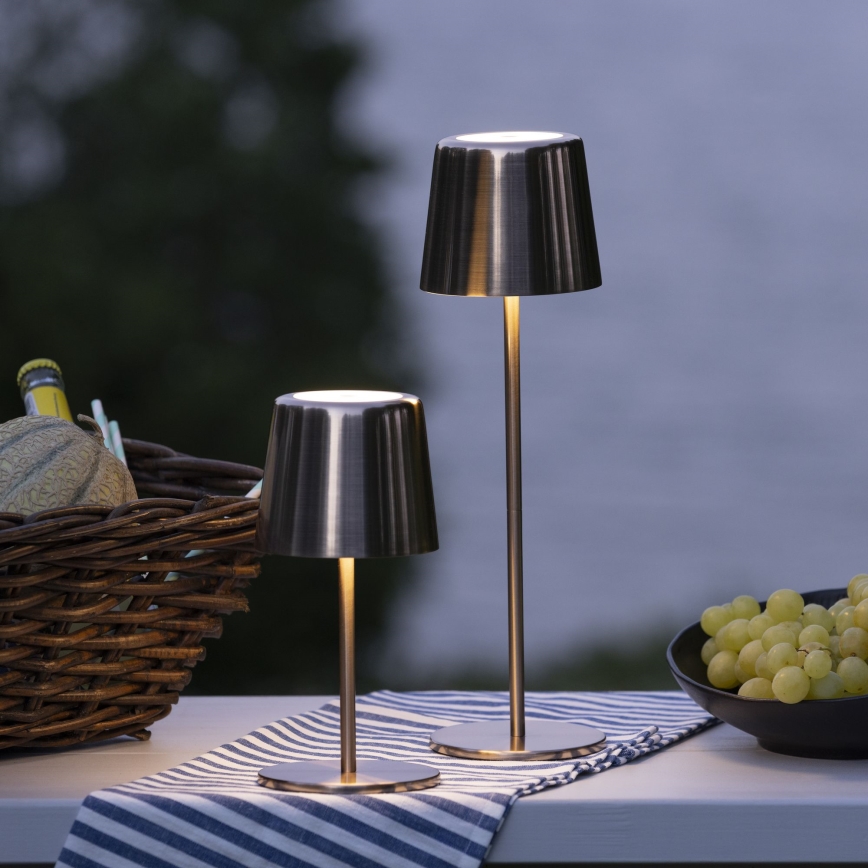 Brilliant - LED Stmievateľná dotyková vonkajšia lampa XAANA LED/4W/5V 3000/4000/6500K 2600 mAh IP44 meď