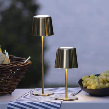 Brilliant - LED Stmievateľná dotyková vonkajšia lampa XAANA LED/4W/5V 3000/4000/6500K IP44 zlatá