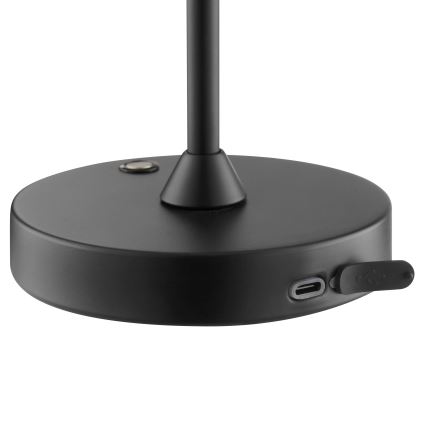 Brilliant - LED Stmievateľná nabíjateľná dotyková vonkajšia stolová lampa ELORA LED/2,5W/5V 2700K 2600 mAh IP44 čierna