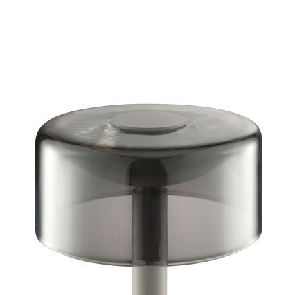 Brilliant - LED stmievateľná nabíjacia dotyková vonkajšia stolová lampa RAZOR LED/2,5W/5V 2700K 2600 mAh IP44 šedá