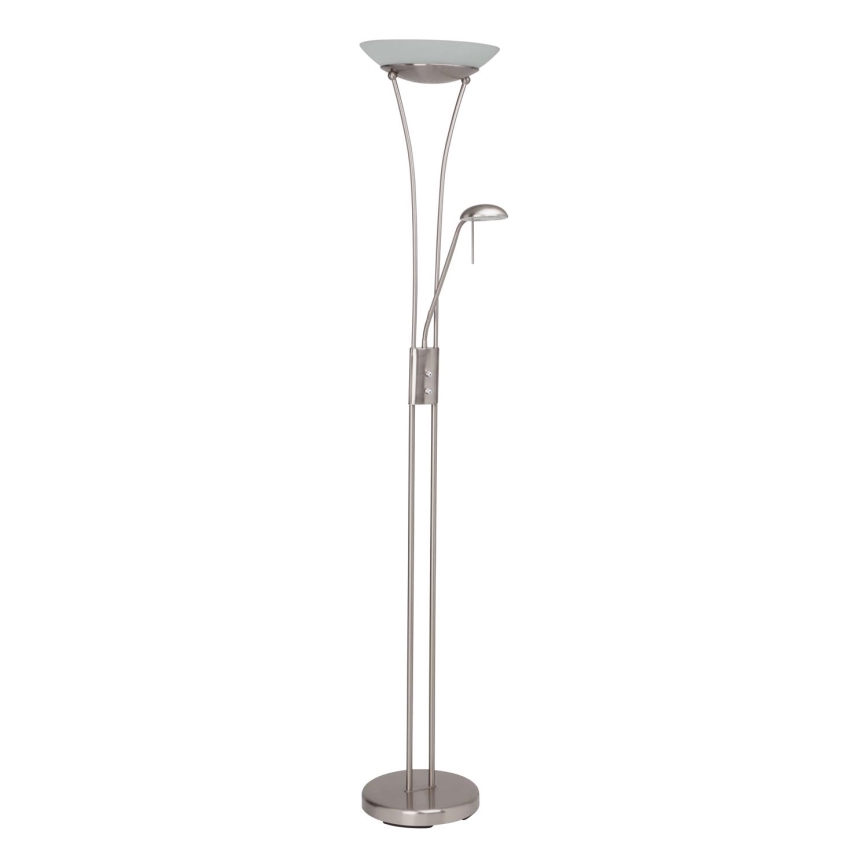 Brilliant - LED stmievateľná stojacia lampa FINN 2xLED/13W/230V matný chróm