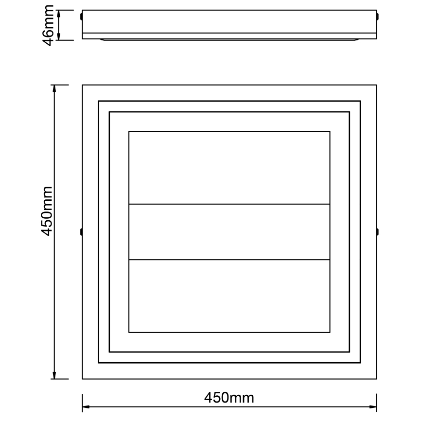 Brilliant - LED Stmievateľné stropné svietidlo RHEA LED/24W/230V 3000K 45x45 cm