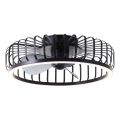 Brilliant - LED stmievateľné stropné svietidlo s ventilátorom CAPO LED/36W/230V 2700–6500K priemer 48 cm čierna + diaľkové ovládanie