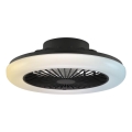 Brilliant - LED stmievateľné stropné svietidlo s ventilátorom MONTERO LED/20W/230V 2700-6500K priemer 42 cm čierne + diaľkové ovládanie