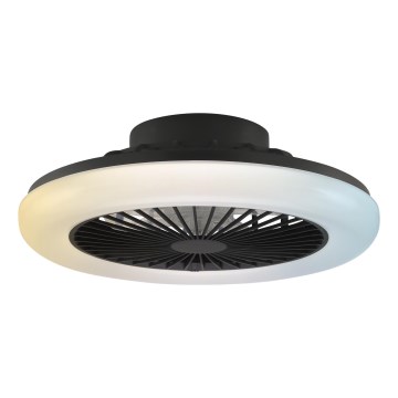 Brilliant - LED stmievateľné stropné svietidlo s ventilátorom MONTERO LED/20W/230V 2700-6500K priemer 42 cm čierne + diaľkové ovládanie