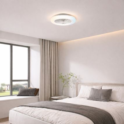 Brilliant - LED stmievateľné stropné svietidlo s ventilátorom MONTERO LED/20W/230V 2700-6500K pr. 42 cm biela + diaľkové ovládanie