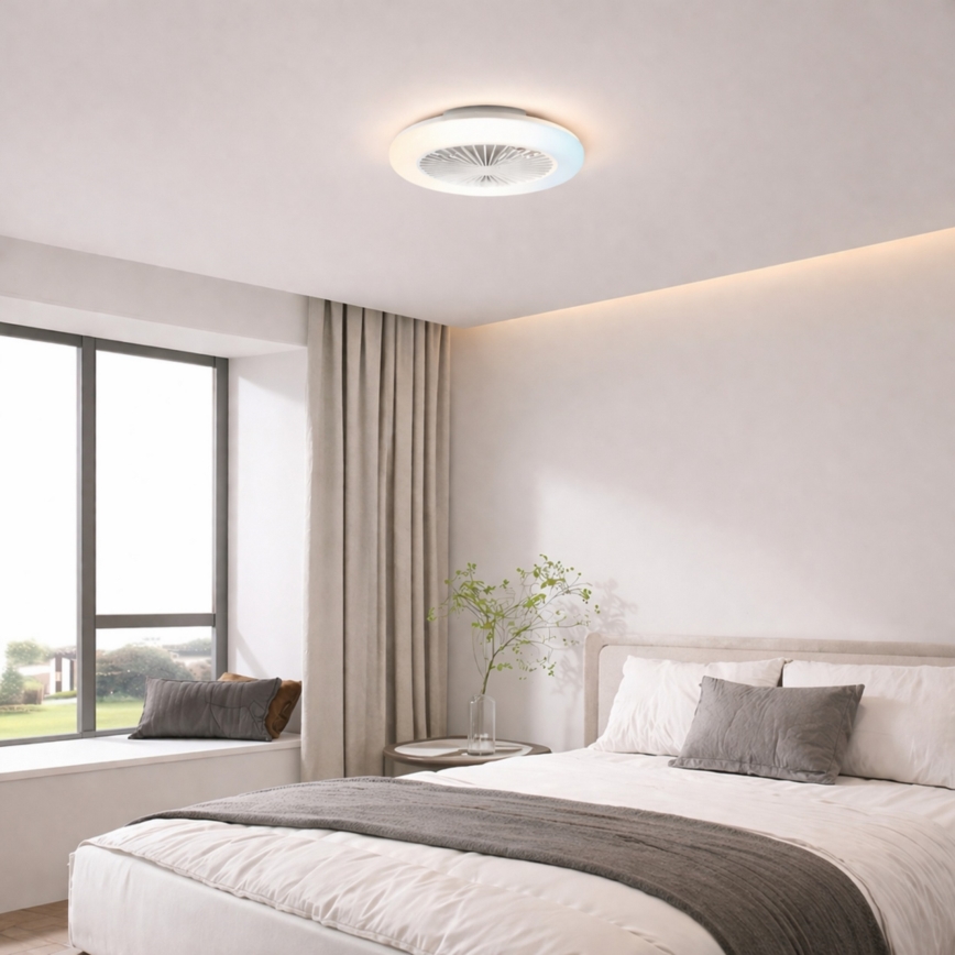Brilliant - LED stmievateľné stropné svietidlo s ventilátorom MONTERO LED/20W/230V 2700-6500K pr. 42 cm biela + diaľkové ovládanie