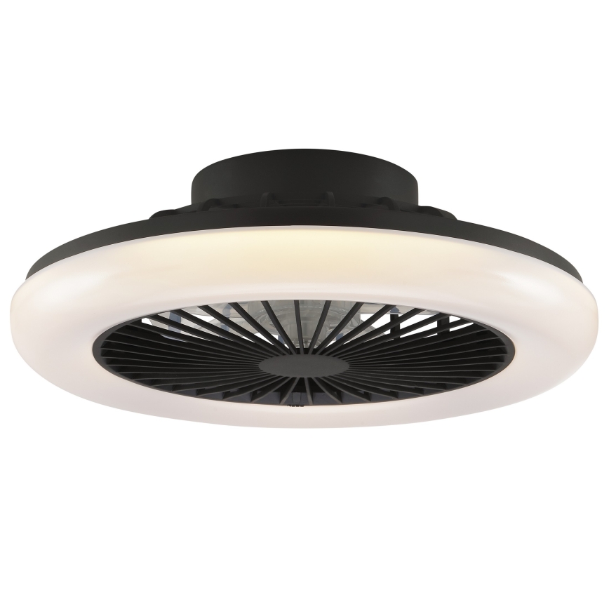 Brilliant - LED stmievateľné stropné svietidlo s ventilátorom MONTERO LED/20W/230V 2700-6500K priemer 42 cm čierne + diaľkové ovládanie