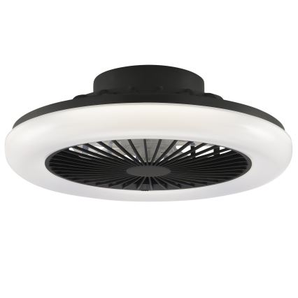 Brilliant - LED stmievateľné stropné svietidlo s ventilátorom MONTERO LED/20W/230V 2700-6500K priemer 42 cm čierne + diaľkové ovládanie