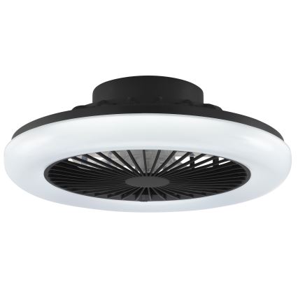 Brilliant - LED stmievateľné stropné svietidlo s ventilátorom MONTERO LED/20W/230V 2700-6500K priemer 42 cm čierne + diaľkové ovládanie