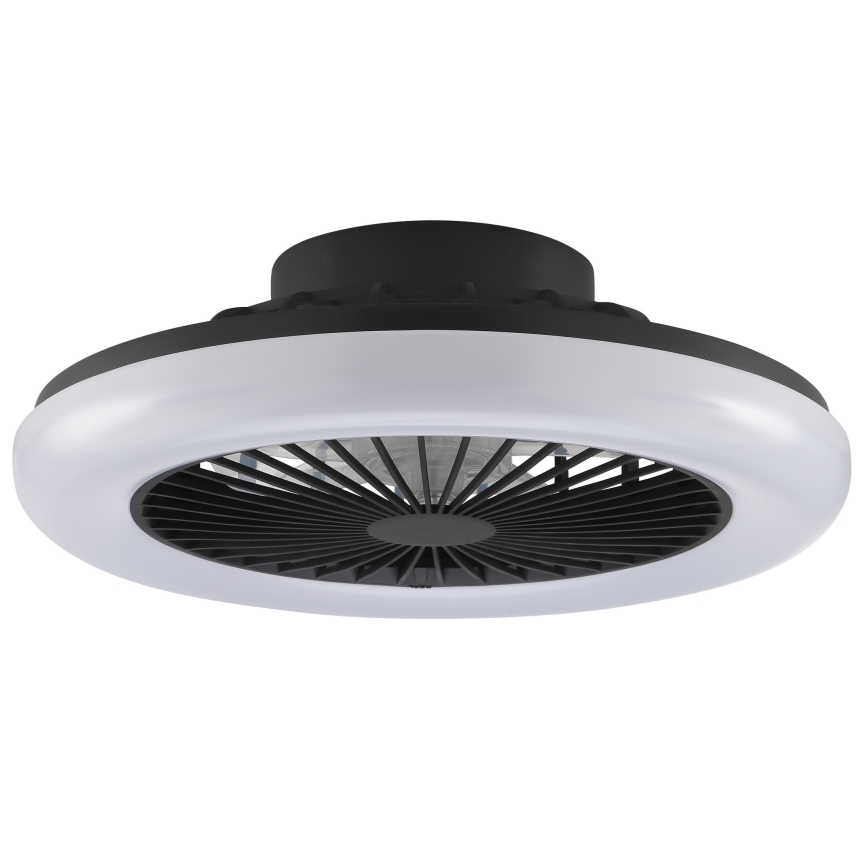 Brilliant - LED stmievateľné stropné svietidlo s ventilátorom MONTERO LED/20W/230V 2700-6500K priemer 42 cm čierne + diaľkové ovládanie