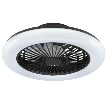 Brilliant - LED stmievateľné stropné svietidlo s ventilátorom MONTERO LED/20W/230V 2700-6500K priemer 42 cm čierne + diaľkové ovládanie