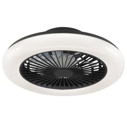 Brilliant - LED stmievateľné stropné svietidlo s ventilátorom MONTERO LED/20W/230V 2700-6500K priemer 42 cm čierne + diaľkové ovládanie