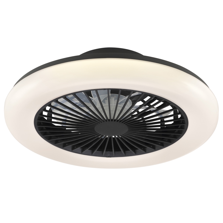 Brilliant - LED stmievateľné stropné svietidlo s ventilátorom MONTERO LED/20W/230V 2700-6500K priemer 42 cm čierne + diaľkové ovládanie