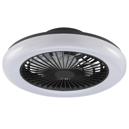 Brilliant - LED stmievateľné stropné svietidlo s ventilátorom MONTERO LED/20W/230V 2700-6500K priemer 42 cm čierne + diaľkové ovládanie