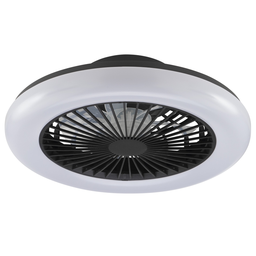 Brilliant - LED stmievateľné stropné svietidlo s ventilátorom MONTERO LED/20W/230V 2700-6500K priemer 42 cm čierne + diaľkové ovládanie