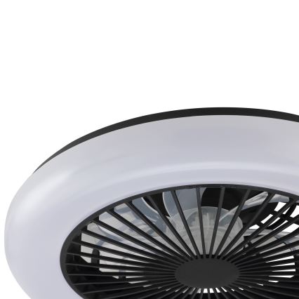 Brilliant - LED stmievateľné stropné svietidlo s ventilátorom MONTERO LED/20W/230V 2700-6500K priemer 42 cm čierne + diaľkové ovládanie