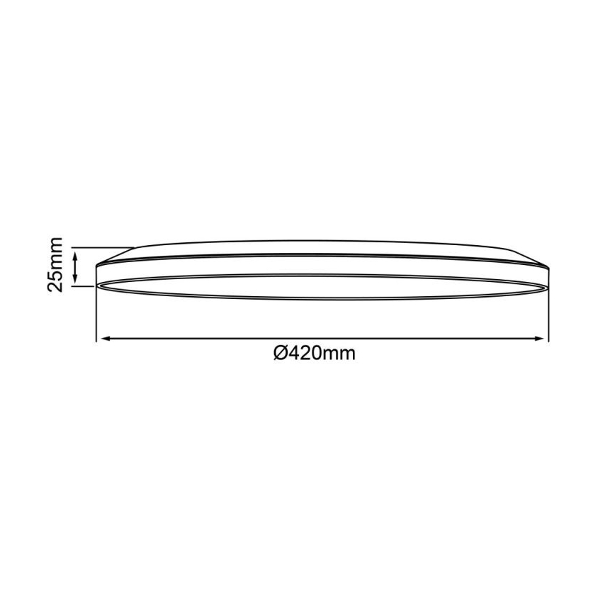 Brilliant - LED stmievateľné stropné svietidlo SORELL LED/24W/230V 3000-6500K priemer 42 cm čierne + diaľkové ovládanie