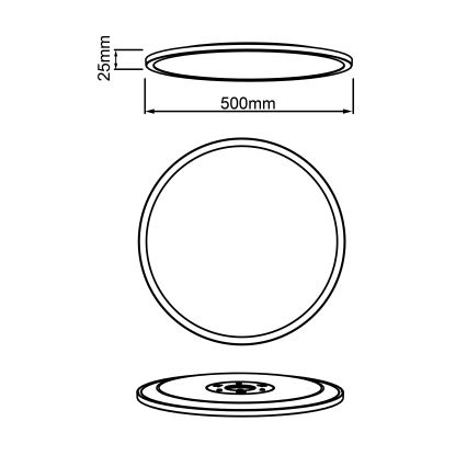 Brilliant - LED stmievateľné stropné svietidlo TUCO LED/33W/230V 3000-6500K pr. 50 cm čierne + diaľkové ovládanie