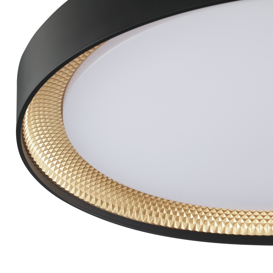 Brilliant - LED Stmievateľné stropné svietidlo WALDO LED/36W/230V 3000-6500K pr. 48,5 cm čierna/zlatá + diaľkové ovládanie