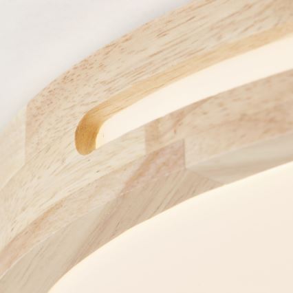 Brilliant - LED Stmievateľné stropné svietidlo WOODBURY LED/24W/230V pr. 39 cm gumovník - FSC certifikované