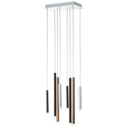 Brilliant - LED stmievateľný luster na lanku CEMBALO LED/32W/230V matný chróm/čierna/hnedá