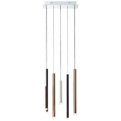 Brilliant - LED stmievateľný luster na lanku CEMBALO LED/32W/230V matný chróm/čierna/hnedá