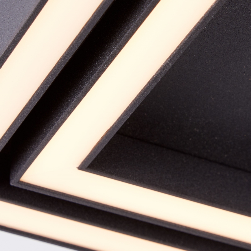 Brilliant - LED Stropné svietidlo QUON LED/24W/230V 3000K 40x40 cm čierna