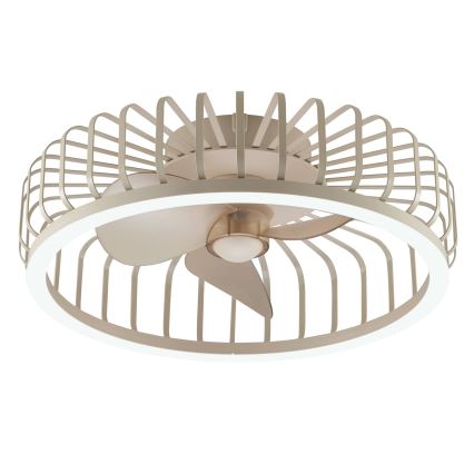 Brilliant - LED Stmievateľné stropné svietidlo s ventilátorom CAPO LED/36W/230V 2700-6500K pr. 48 cm béžová + diaľkové ovládanie