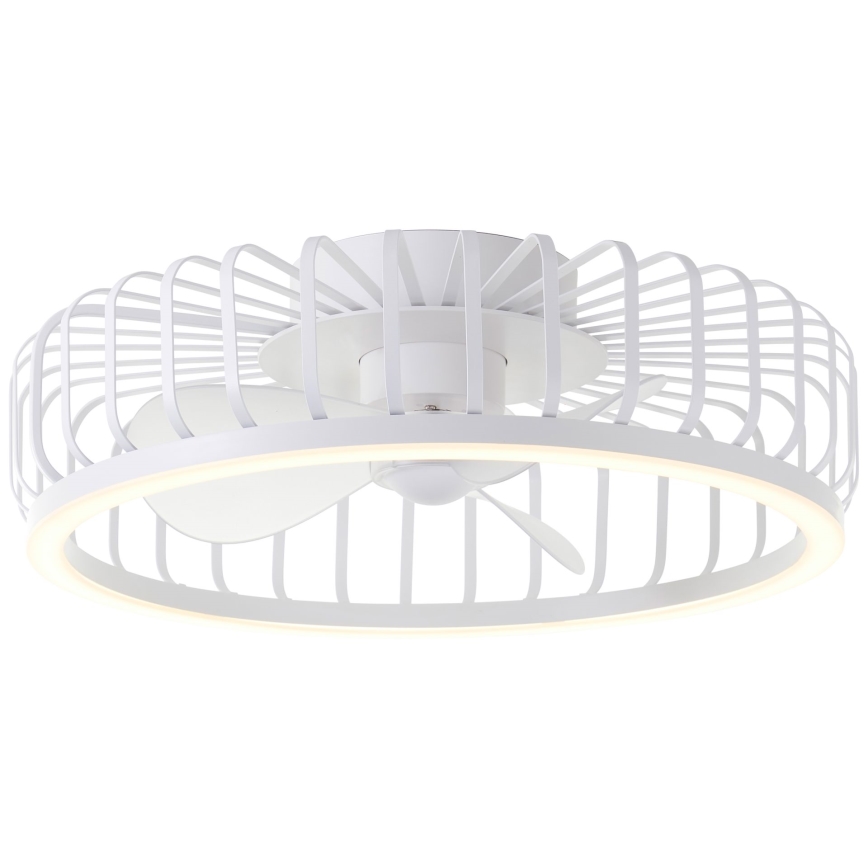 Brilliant - LED stmievateľné stropné svietidlo s ventilátorom CAPO LED/36W/230V 2700-6500K priemer 48 cm biela + diaľkové ovládanie