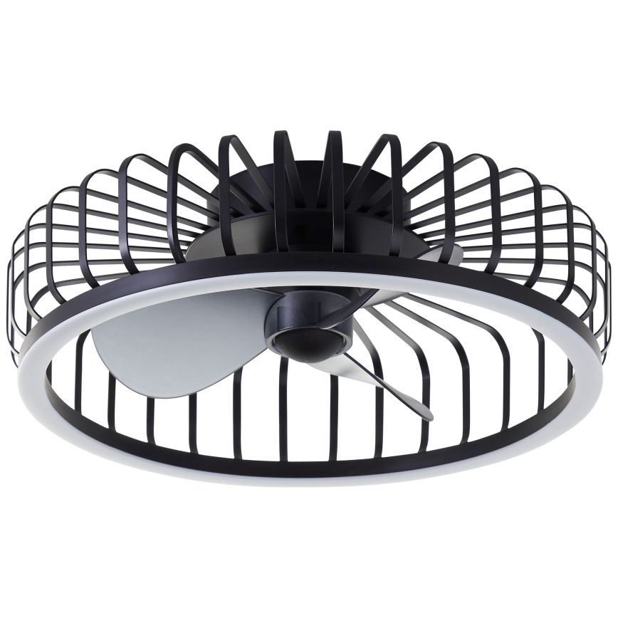 Brilliant - LED stmievateľné stropné svietidlo s ventilátorom CAPO LED/36W/230V 2700–6500K priemer 48 cm čierna + diaľkové ovládanie