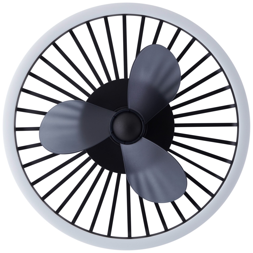 Brilliant - LED stmievateľné stropné svietidlo s ventilátorom CAPO LED/36W/230V 2700–6500K priemer 48 cm čierna + diaľkové ovládanie