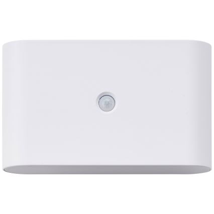 Brilliant - LED Vonkajšie nabíjacie nástenné svietidlo so senzorom XINO LED/3W/5V 3600 mAh IP44 biela