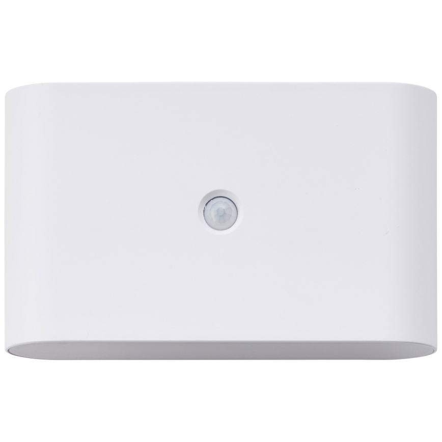 Brilliant - LED Vonkajšie nabíjacie nástenné svietidlo so senzorom XINO LED/3W/5V 3600 mAh IP44 biela